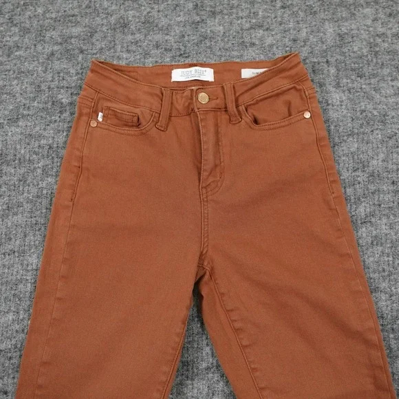 Judy Blue Slim Fit Jeans Womens 0/24 Brown Stretch Denim Pants JB88105BR Casual - Picture 4 of 15